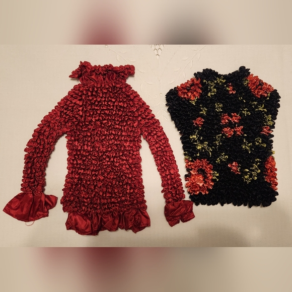 NWOT Vintage Magic Bubble Popcorn Crinkle top and cardigan (OS) - Picture 2 of 5